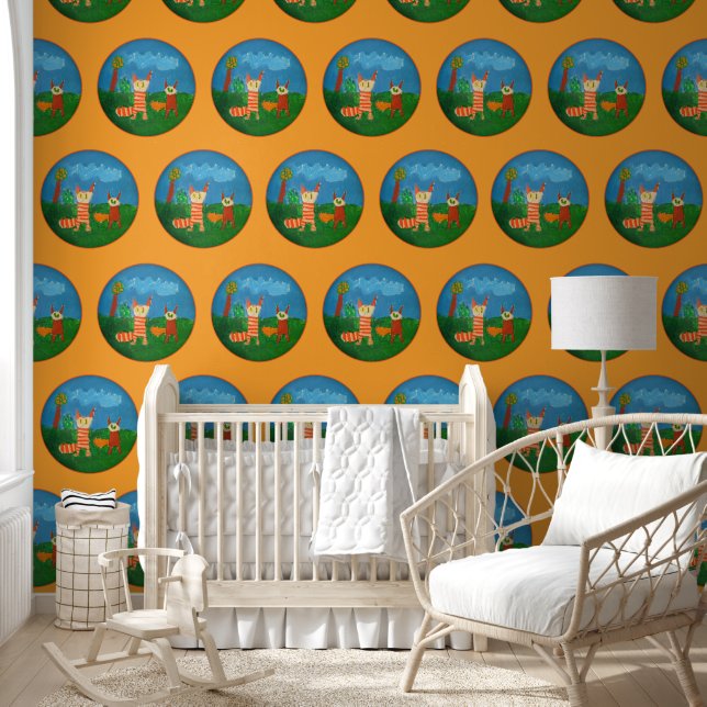 Funny Cats "Art by Kids" Wallpaper (Kids)