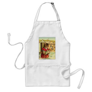 Funny Cats at the Beach - Louis Wain Adult Apron