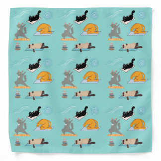 Funny Cats At Yoga Bandana