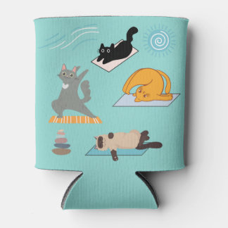 Funny Cats At Yoga Can Cooler