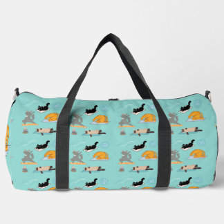 Funny Cats At Yoga Duffle Bag