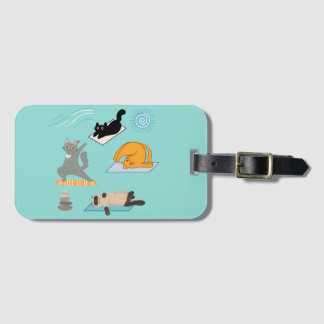 Funny Cats At Yoga Luggage Tag