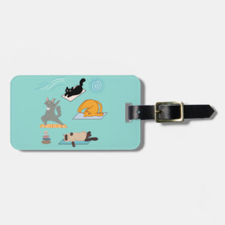 Funny Cats At Yoga Luggage Tag