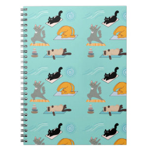 Funny Cats At Yoga Notebook