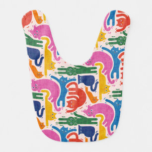 Funny cats baby bib