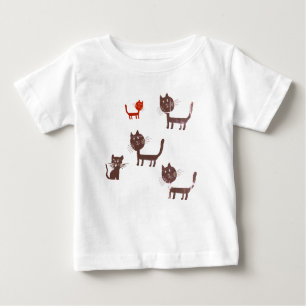 Funny Cats Baby Fine Jersey T-Shirt