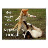 Funny Cats Caption Attack Hug (Front Horizontal)