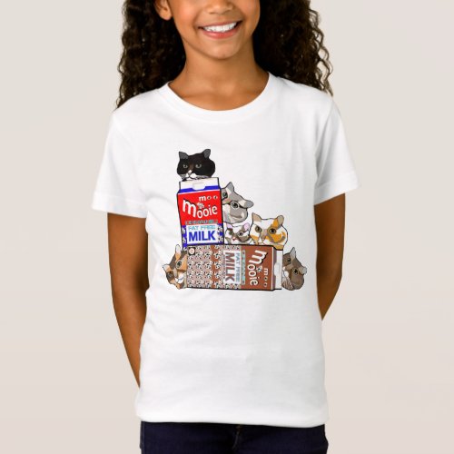 Funny Cats  Chocolate Milk Kids T_shirt
