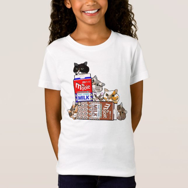 Funny Cats & Chocolate Milk Kids T-shirt (Front)