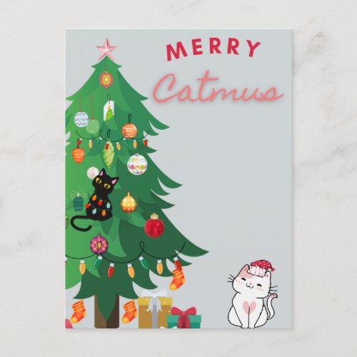 Funny cats Christmas Catmus  Holiday Card