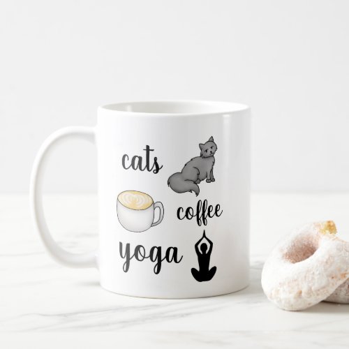 Funny Cats Coffee Yoga Lover Coffee Mug