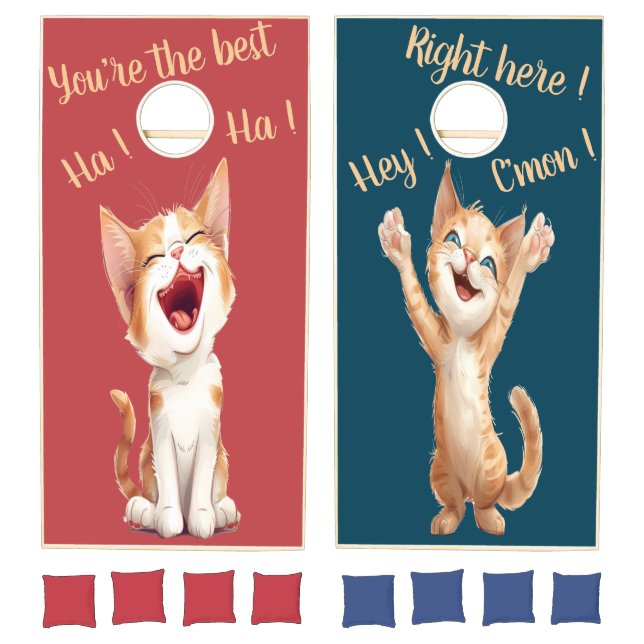 Funny Cats Cornhole Set  (Set)
