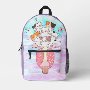 Funny Cats, Cute Cats, Happy Cats Printed Backpack