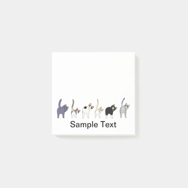 funny cats design post it post-it notes (Front)