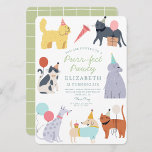 Funny Cats Dogs Purr-fect Birthday Pawty  Invitation<br><div class="desc">Cute Colorful Cats Kitty Purrfect Birthday Party</div>