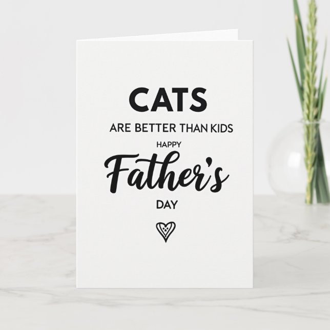 Funny Cats Fathers Day Card (Front)