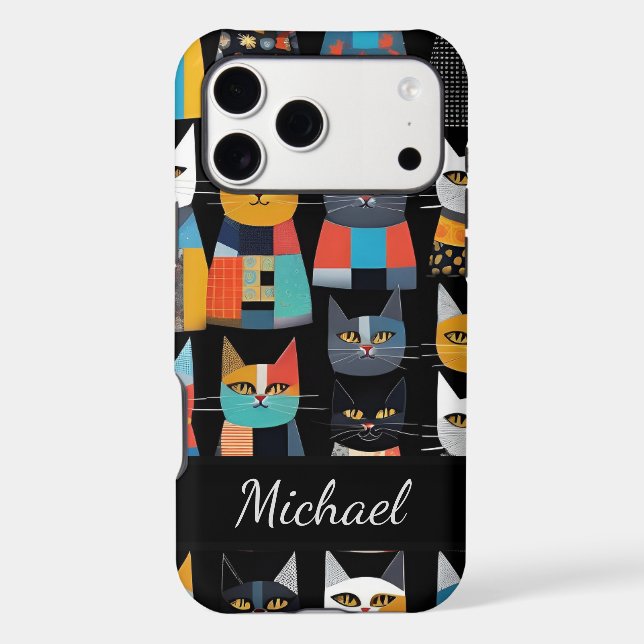 Funny Cats Graphic Art for Cat Lover Case-Mate iPhone Case (Back)