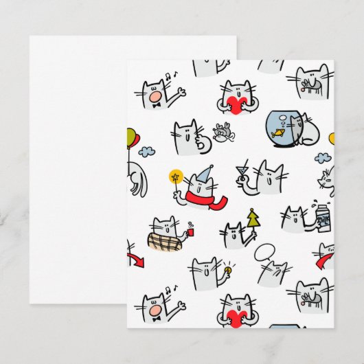 Funny cats, milk and magic. (Front/Back)