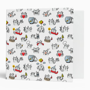 Funny cats, milk and magic. 3 ring binder