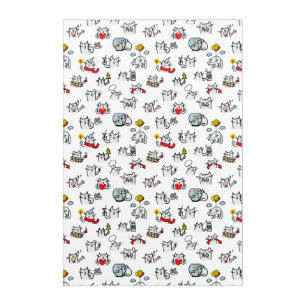 Funny cats, milk and magic. acrylic print