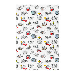 Funny cats, milk and magic. acrylic print