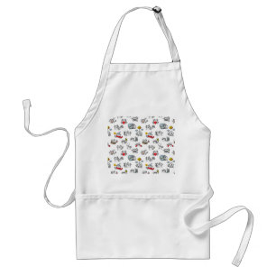 Funny cats, milk and magic. adult apron