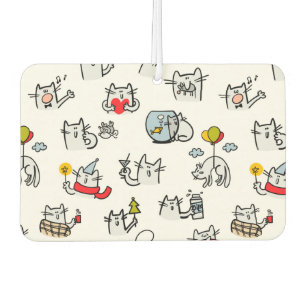 Funny cats, milk and magic. air freshener