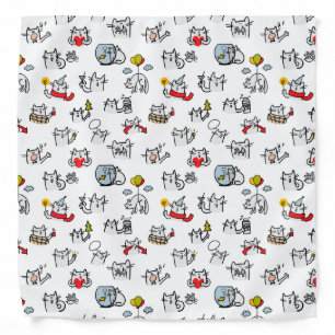 Funny cats, milk and magic. bandana