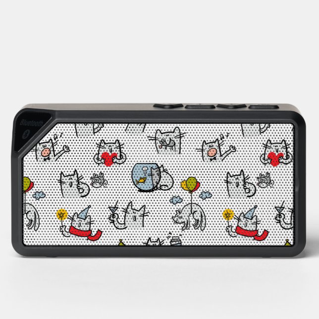 Funny cats, milk and magic. bluetooth speaker (Front)