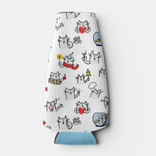 Funny cats, milk and magic. bottle cooler