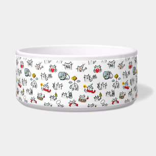 Funny cats, milk and magic. bowl