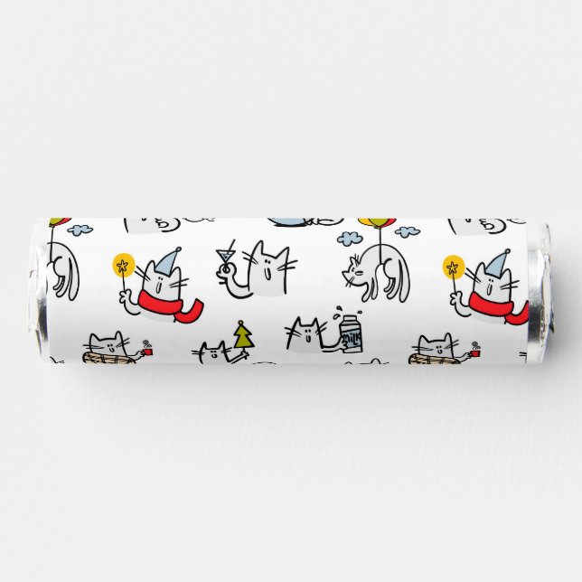 Funny cats, milk and magic. breath savers® mints (Front)