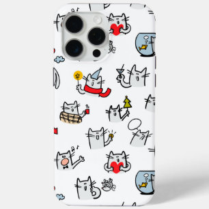 Funny cats, milk and magic. iPhone 15 pro max case