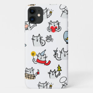 Funny cats, milk and magic. iPhone 11 case