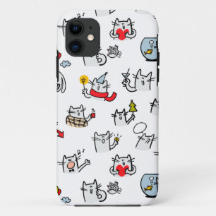 Funny cats, milk and magic. iPhone 11 case