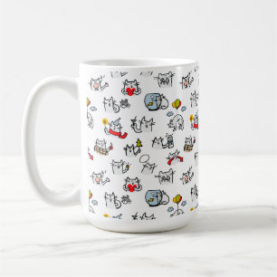 Funny cats, milk and magic. coffee mug