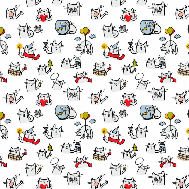 Funny cats, milk and magic. cutout (Front)