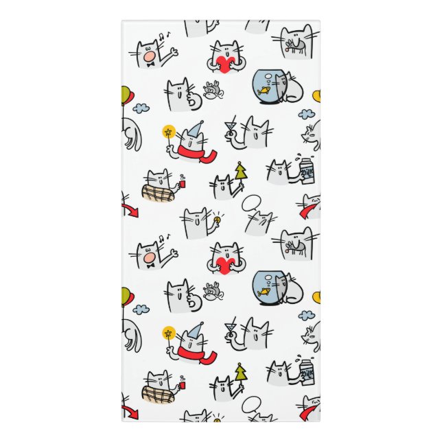 Funny cats, milk and magic. door sign (Classic Front Vert)