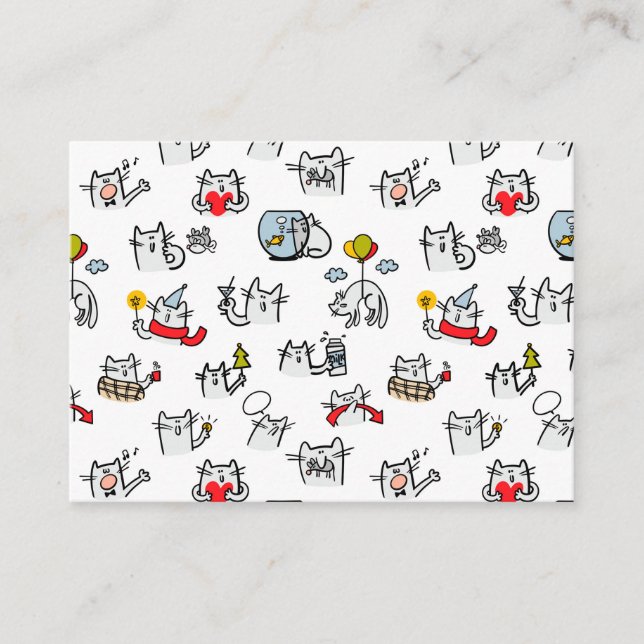 Funny cats, milk and magic. enclosure card (Front)