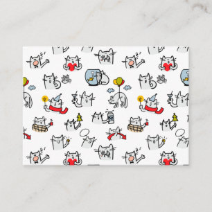 Funny cats, milk and magic. enclosure card