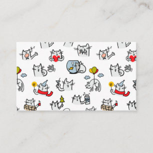 Funny cats, milk and magic. enclosure card