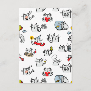 Funny cats, milk and magic. enclosure card