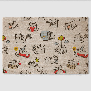 Funny cats, milk and magic. fiber doormat