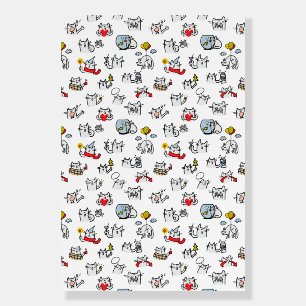Funny cats, milk and magic. foam board