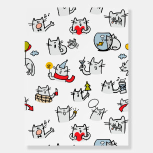 Funny cats, milk and magic. foam board