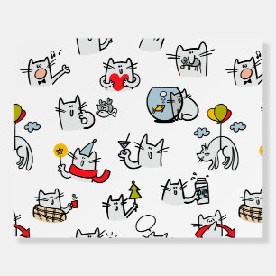 Funny cats, milk and magic. foam board