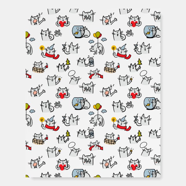 Funny cats, milk and magic. foam board (Front)