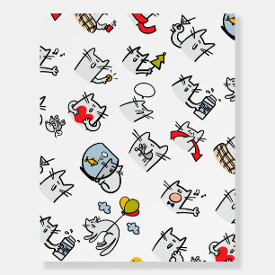 Funny cats, milk and magic. foam board