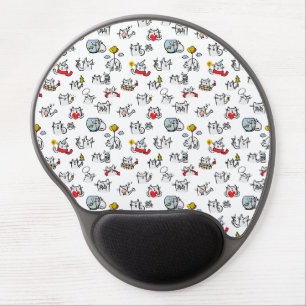 Funny cats, milk and magic. gel mouse pad