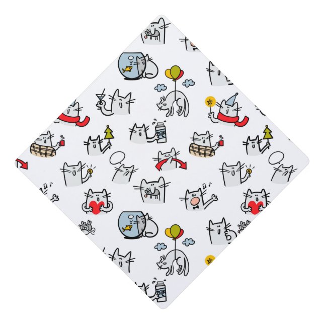 Funny cats, milk and magic. graduation cap topper (Front)